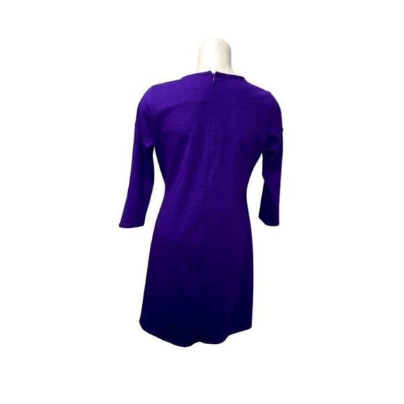 NY‎ Collection Sheath Dress Petite Medium Purple PM Knit NEW - Picture 4 of 11